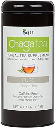 Sayan Siberian Chaga Mushroom Premium Loose Tea - Exclusive Blend of Raw and Extract, 4 Oz Wild Harvested Caffeine free