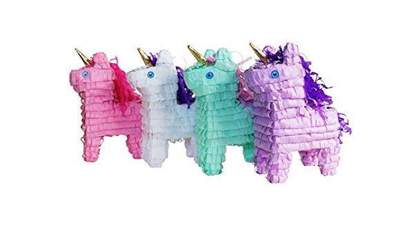 buy aztec imports inc mini unicorn pinata pack 4 pcs online at low prices in india amazon in
