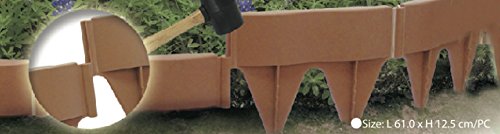 UPP® Beetbegrenzung flexibel/ Rasenkante/ Zaun/ Palisade/ Abgrenzung/ Beetgrenze/ Blumenabgrenzung / Schneidkante / Mähkante / Rasenbegrenzung (10 Meter) - 2