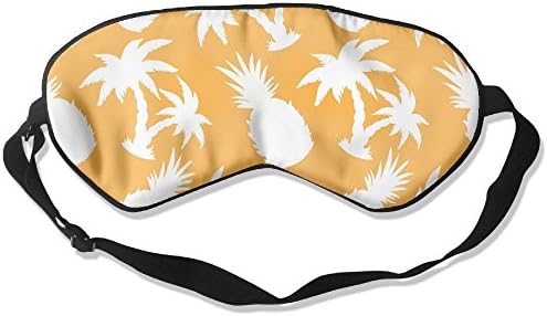 Comfortable Sleep Eyes Masks Coconut Palm Trees And Pineapples Printed Sleeping Mask For Travelling, Night Noon Nap, Mediation Or Yoga