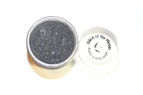 Black Luster Mica Mineral Powder 28 grams, Gray Metallic Powder, Cosmetic Mica Powder for Lipsticks, Lip Balm, Bath bombs and More, Slice of the Moon