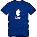 Produktbild Herren Men T-Shirt iChel Parodie Eichel Fun Logo Computer Funny Tee S-3XL NEU, Größe:L;T-Shirt:blau;Aufdruck:weiß