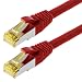Produktbild helos 118090 Patchkabel S/FTP (PIMF) CAT 6a rot 1,5m CAT.6 Ethernet LAN Patchkabel Gigabit Netzwerkkabel Patch Kabel folien und geflechtgeschirmt halogenfrei PIMF 2 x RJ45 Stecker ideal für Switch , Internet, Spielkonsole, DSL Verbindungen , Patchfelder , Patchpanel , Router , Modem , Access Point und andere Geräte mit RJ45 Anschluß , CAT Kabel KAT Kabel CAT6 CAT 6 , geschirmtes Patchkabel