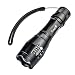 Produktbild CREE LED Taschenlampe CrazyFire LED Taschenlampe,Zoombar Superhelle 1000 Lumen LED Taschenlampe,Outdoor Wasserdicht Aufladbar Lenser für Wandern,Camping,Reisen (Weiß Licht)