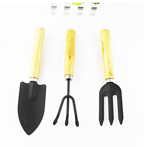 Preisvergleich Produktbild Badass Sharks 3 Set Mini Garten Pflanze Werkzeug Gartengeräte Schaufel Harke