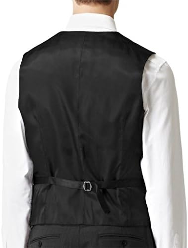 MENS BLACK FORMAL WAISTCOAT S,M,L,XL,XXL,3XL,4XL,5XL