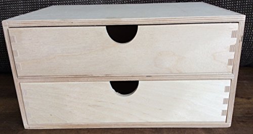 2er Aufbewahrungsboxen Format A4 Schubladen Holzkiste Decoupage Geschenk DECOUPAGE Pyrography