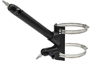 Holicfun 2-in-1 Security Camera and Solar Panel Pole Mount for Ring, Eufy, Arlo, Wyze, Reolink Solar Panels and Cams (Black)