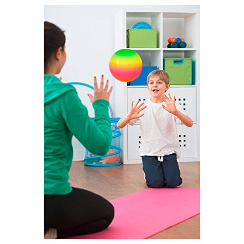 Regenbogenball Spielball in Regenbogenfarbe Ball Kinder Bunt Gummiball - 2