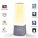 Produktbild three sheep Wake Up Licht, Lichtwecker Wecker mit Simulation Sunrise 6 Natürliche Klänge,VOX-Aktivierung, APP und Touch Control 256RGB LED Nachtlicht Unterstützung SD Karte USB Ladegerät (Grau)