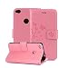 Produktbild Huawei P8 Lite 2017 Hülle, Huawei P8 Lite 2017 Schutzhülle, Alfort Carving Lederhülle Fashion Design Premium PU Leder Hohe Qualität Tasche Case Cover Kasten Abdeckung Wallet für Huawei P8 Lite 2017 5.2" Smartphone Funktion Standfunktion Unterstützte Telefone und Magnetverschluss mit Schmetterling ( Rosa )
