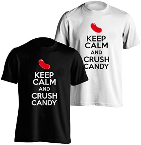 Keep Calm and Crush Candy T-Shirt (Medium, Black)
