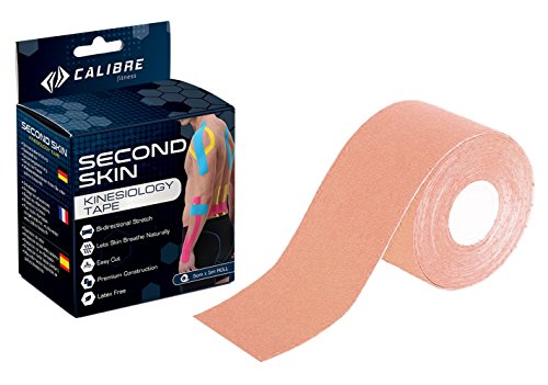 Second Skin de Calibre Fitness - Venda kinesiológica - El mejor producto de uso médico que sujeta las articulaciones, desarrollado científicamente y de uso prolongado (Piel)
