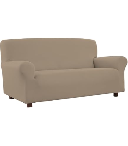 Jenny Sesal Copridivano Sophia In Velluto Bielastico - Made In Italy, Vari Colori E Misure (Tortora, 3 Posti Fino A 250cm)