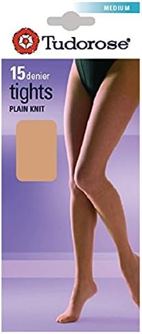 15 Denier Plain Knit Tights Black 12 Pair Medium