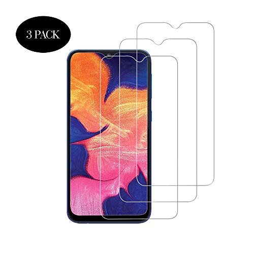 GUSODOR Protector de Pantalla para Samsung Galaxy A10 Cristal Vidrio Templado [2.5d Borde] HD 9H de dureza Sin Burbujas [3 Unidades ]