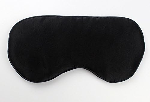 Magic78 7-Steps Mulberry Silk Eye Mask/Sleeping Mask with Free Earplugs and Carrying Pouch (Black)