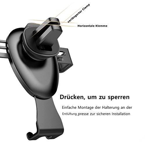 iPhone Porta Cellulare da Auto, Flypanda Supporto Auto Smartphone da Auto GravitÃ  Universale 360 Gradi di Rotazione per iPhone X 8 7 6S 6 Plus 5 5s / Samsung galaxy s8 S7 edge S6/ Huawei Honor 9/ Sony/ LG/ Xiaomi/ GPS ecc (Grigio)