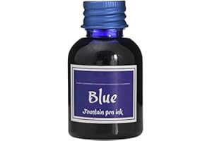 SURAKEY Bottled Ink for Fountain Pens, Brilliant Dark Blue, 30ml Calligraphy Ink Art Writing Drawing Painting Graffiti Ink Feather Pen Dip Ink Bottles for School Offices Supplies