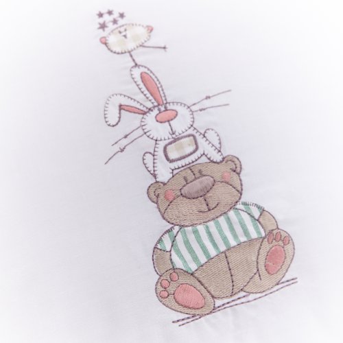 Clair de Lune Tippy Tumble Palm Moses Basket (White)