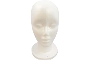 Jagazi Naturals UK: Wig Making Styrofoam Mannequin Head Display Stand. Hat, glasses, Wig. Model. Poly Head