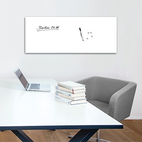 Eurographics MB-WHITE50125 Memo Board, Magnet- und Schreibtafel aus Glas, inklusive Stift und Magnete, inklusive Stift und Magnete, 50 x 125 cm, weiß - 3