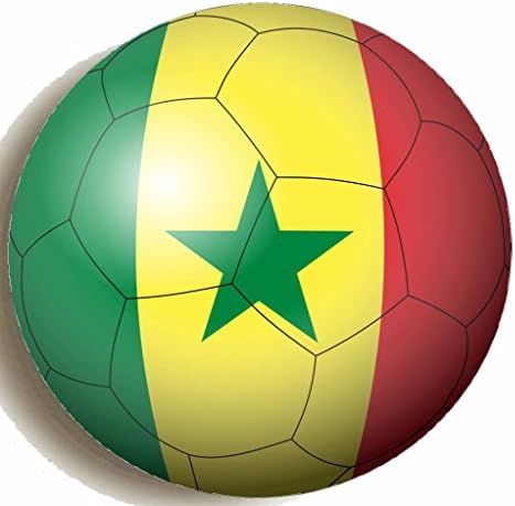 SENEGAL FLAG ON FOOTBALL Round Hand Held Mirror Printed Designed 58mm Large Make up compact mirror