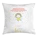 Produktbild Hat family Kawaii Throw Pillow Cushion Cover, Colorful Fairy Girl in a Star Filled Bottle Fantastical Illustration Magical Design, Decorative Square Accent Pillow Case, 18 X 18 Inches, Multicolor