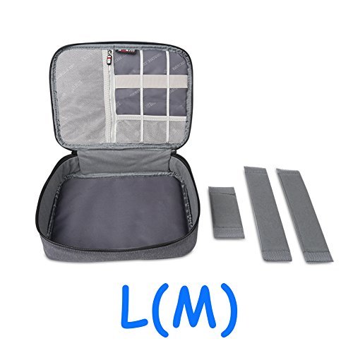 BUBM 3 Stücke Mehrfachfunktion Kabelorganiser Tasche Reisetasche für Elektronische Zubehöre wie Netzteil, Maus und USB Stricks, Schwarz - 6