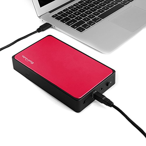 UASP Mode Festplattengehäuse, Spinido® USB 3.0 & 2.0 Aluminium Externes Festplatten Gehäuse Optimiert für 3.5″ SATA III HDD mit USB 3.0 Kabel, Tool-free ( werkzeuglose Installation ) Kompatibel mit Windows 98SE / ME / 2000 / XP /Vista / 7 / 8, Mac OS 9.0 usw. ( Rot) - 7