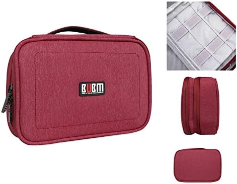 BUBM Kabel Organizer Kosmetiktasche Paket Reisetasche elektronische Zubehör Tasche Rot