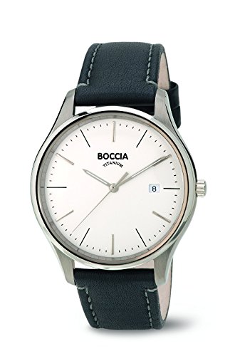 Boccia Herren-Armbanduhr Analog Quarz Leder 3587-01 Boccia Herren-Armbanduhr Analog Quarz Leder 3587-01