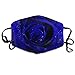 Produktbild Nicegift Washable Face Mouth Cover Mask – Windproof Reirator Blue Rose Print Earloop Mask