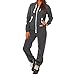 DI5 Finchgirl Damen Jumpsuit Jogging Anzug Trainingsanzug Overall Dunkelgrau M