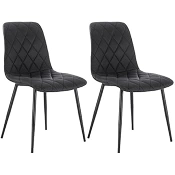 WOLTU 2er Set Esszimmerstühle Küchenstühle Wohnzimmerstuhl Polsterstuhl