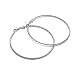 STRIPES Silver Rhodium Polish, Big Hoop Earrings for Women / Girls RS.180.00
