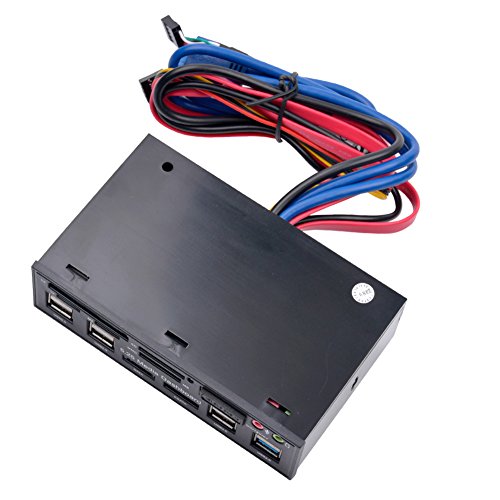 Ckeyin 5,25 „PC Dashboard Front Panel USB HUB SD/MMC/CF/TF/M2 Kartenlesegerät, SATA / ESATA, i/o Ports, Audio Anschluss - 3