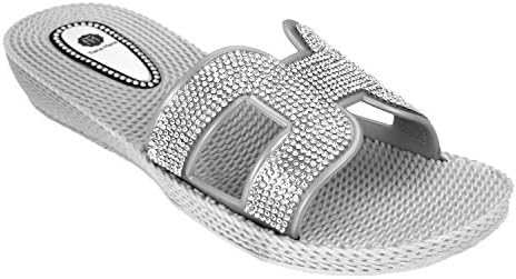 Hella Rubber Wedge Sandal - Womens Summer Sandals - Beach Sandals (5 UK, Light Grey)