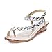 Produktbild Damen Sandalen Mumuj Mädchen Sommer Keilabsatz Glitzer Sandalen Strass Wohnungen Plattform Sandaletten Keile Schuhe Flip Flops Sport Strand Sandale Mokassins Pantoletten (38, Gold)