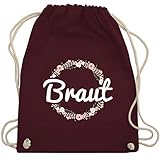 JGA Junggesellinnenabschied - Braut Blumenkranz - Turnbeutel & Gym Bag