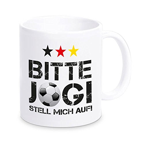 Tasse “Bitte Jogi stell mich auf!”, Kaffeetasse, Kaffeebecher, Fan-Artikel, Fußball-Fanartikel, Deutschland, Fußballgeschenk, Geschenk zur Fußball EM, für Deutschlandfans