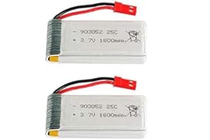 YUNIQUE GREEN-CLEAN-POWER - Set 2 Batterie Li-Po 3.7V 1800mAh 25C | Con Spina JST per JJRC H11D, H11C, HQ898B Elicottero RC | Alta Capacità, Prestazioni Ottimali