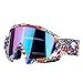 Produktbild ZHANGSHIGC Radfahren Brille Brille für Männer und Frauen Skibrille Doppel Anti-Fog Sand Winter Skifahren Uv Mountainbike Skateboard Gläser Unisex Flying Eagle Pattern