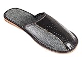 Filzpantoffeln Herren Filz Hausschuhe Filzlatschen Wärme Komfortschuhe Grau Hand
