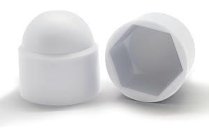 Drenky 25 Pezzi Tappi Di Protezione Esagonali M6, Larghezza Tra Le Piastre 10, Copertura In Plastica Per Proteggere Viti E Dadi, Bianco