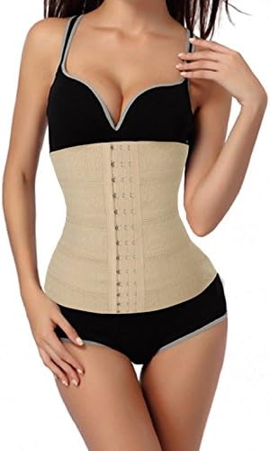 LOVY Womens Waist Cincher Training Corset Slimming Breathable Sport Belly Steel Boned Girdle Tummy Control Body Shaper Trainer Trimmer Shapewear for Weight Loss
