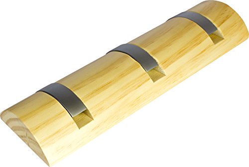 Preisvergleich Produktbild B-WARE Garderobe Hakenleiste Garderobenleiste Kleiderhaken Klappgarderobe Holz / Metall Kiefer / matt chrom mit 3 Klapphaken 300 x 86 x 31mm