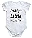 HippoWarehouse DADDY'S LITTLE MONSTER baby vest boys girls