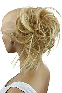 Blonde Mix #27H613 G20F: Prettyshop Hairpiece Hair Rubber Scrunchie Scrunchy Updos Voluminous Wavy Messy Bun Blonde Mix #27H613 G20F