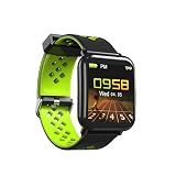 ZYWTZ® Fitness-Tracker Herzfrequenz-Messgerät Aktivitäts-Tracker Wasserdichte Intelligente Uhr Armbanduhr Für Den Schlafmonitor IP68 Geeignet Für Damen/Herren/Kinder,Green